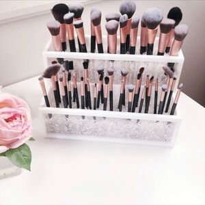 White Makeup Supplies Holder